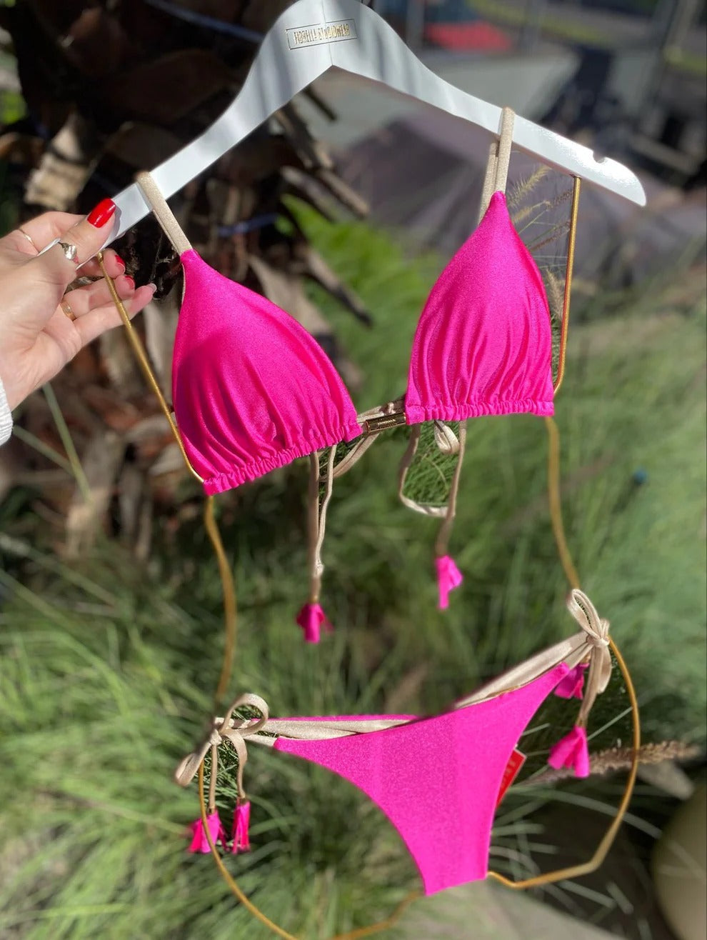 Bikini Reversible Elloah Fucsia/Dorado