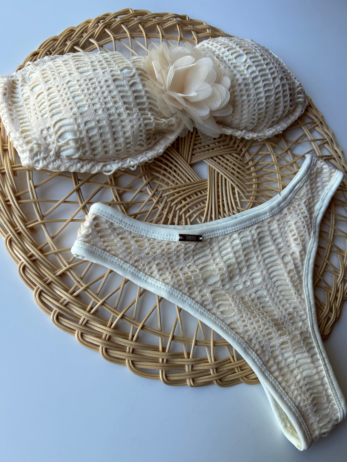 Bikini Arienzo Crochet Crema
