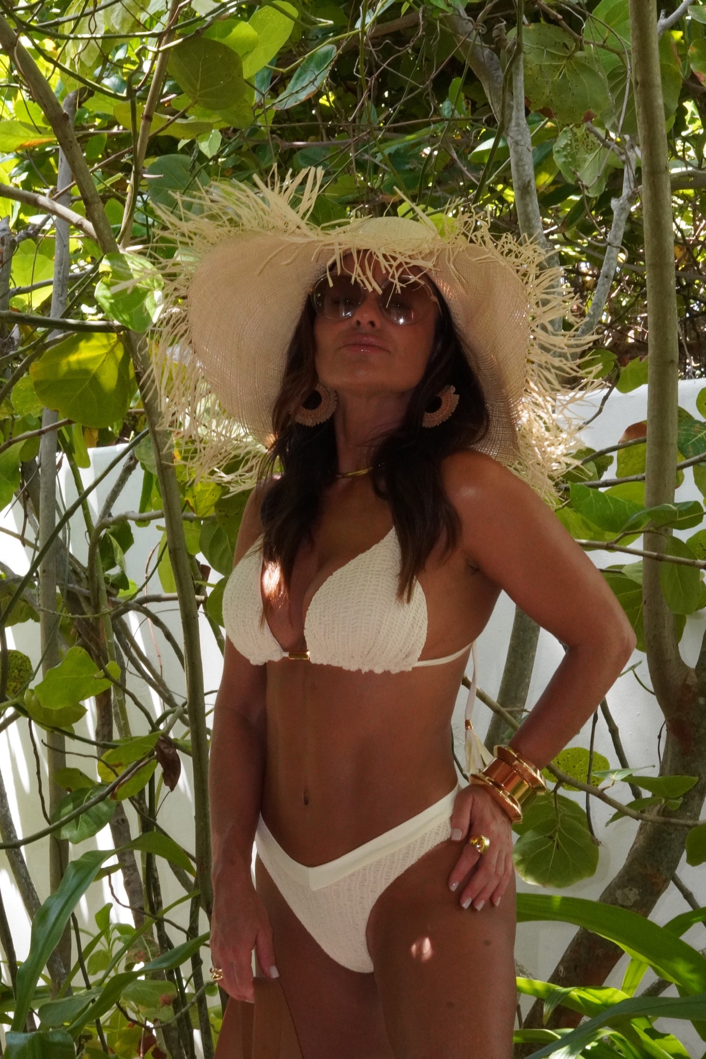 Bikini Genova Crochet Tulúm Crudo - Top Reversible
