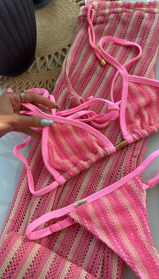 Bikini Anitta Tricot Bali Rosa