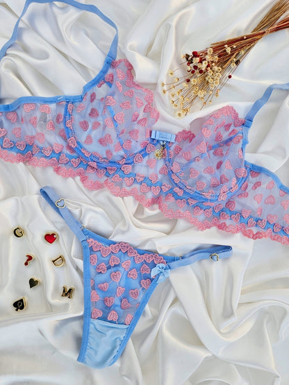 Set Lencero Personalizable Amaranta Celeste/Rosa