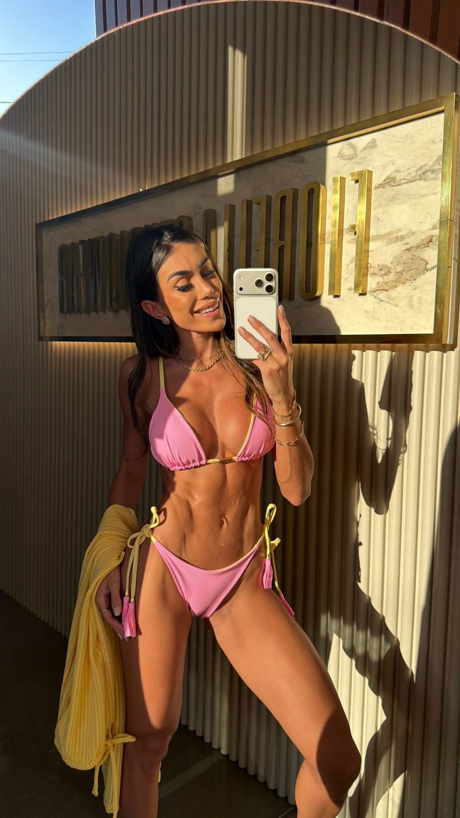Bikini Reversible Elloah Fucsia/Dorado