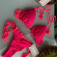 Bikini Reversible Geovanella Renda Pink Neon